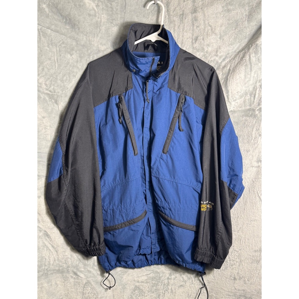 Mountain Hardwear Men's Blue Black Full Zip Hooded Outdoor Jacket Size S